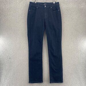 LOFT Jeans Womens 6 Blue Curvy Straight Dark Wash Denim Stretch Everyday Casual